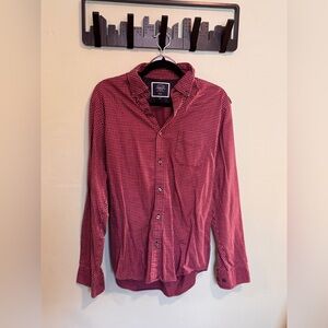 Charles Tyrwhitt Twill Berry Checkered Casual Shirt